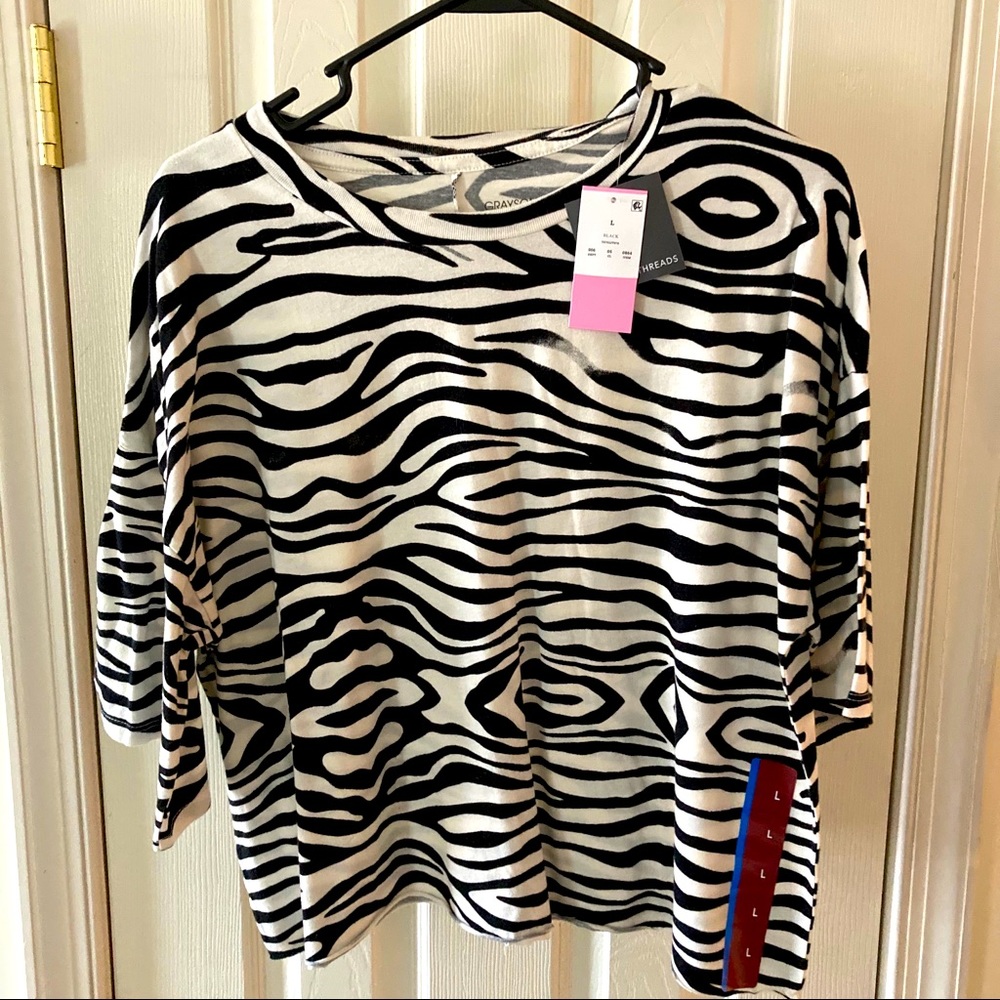 Cropped Zebra Print Tree